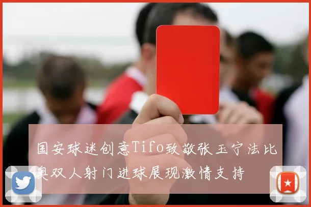 国安球迷创意Tifo致敬张玉宁法比奥双人射门进球展现激情支持